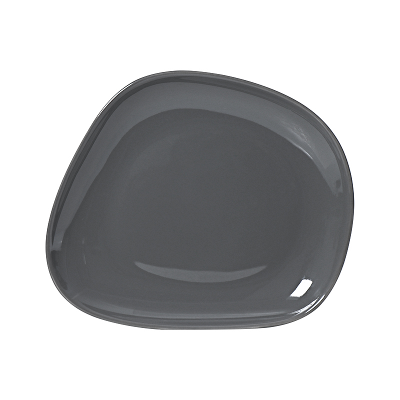  Set de gresie de înaltă calitate farfurie creativă neregulată coreeană japoneză care servește farfurii ceramice din porțelan gri închis negru