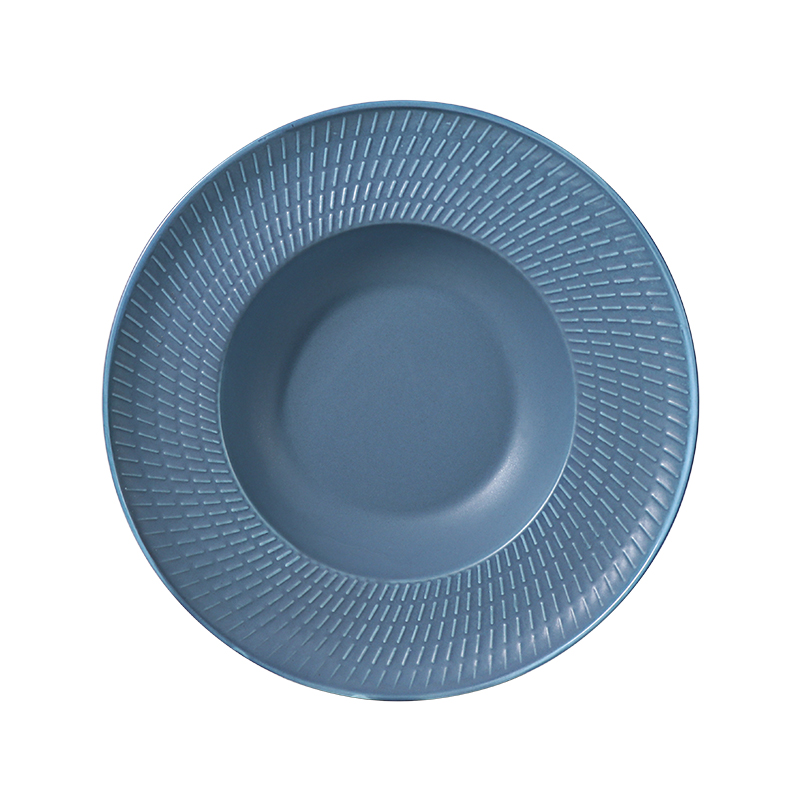 Farfurie ceramica cu paste albastre regale pentru restaurante