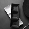 Vesela restaurant negru alb culori personalizate farfurie cu 3 compartimente 