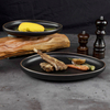 Farfurie Neregulată din Ceramică Veselă Vase Farfurii Cină Vase Negre din Ceramică