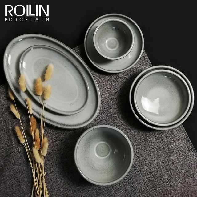 Assiettes En Porcelaine Vase Farfurii Geschirr Vase ceramice Comert cu ridicata Vajillas De Porcelana Set de cină ceramică
