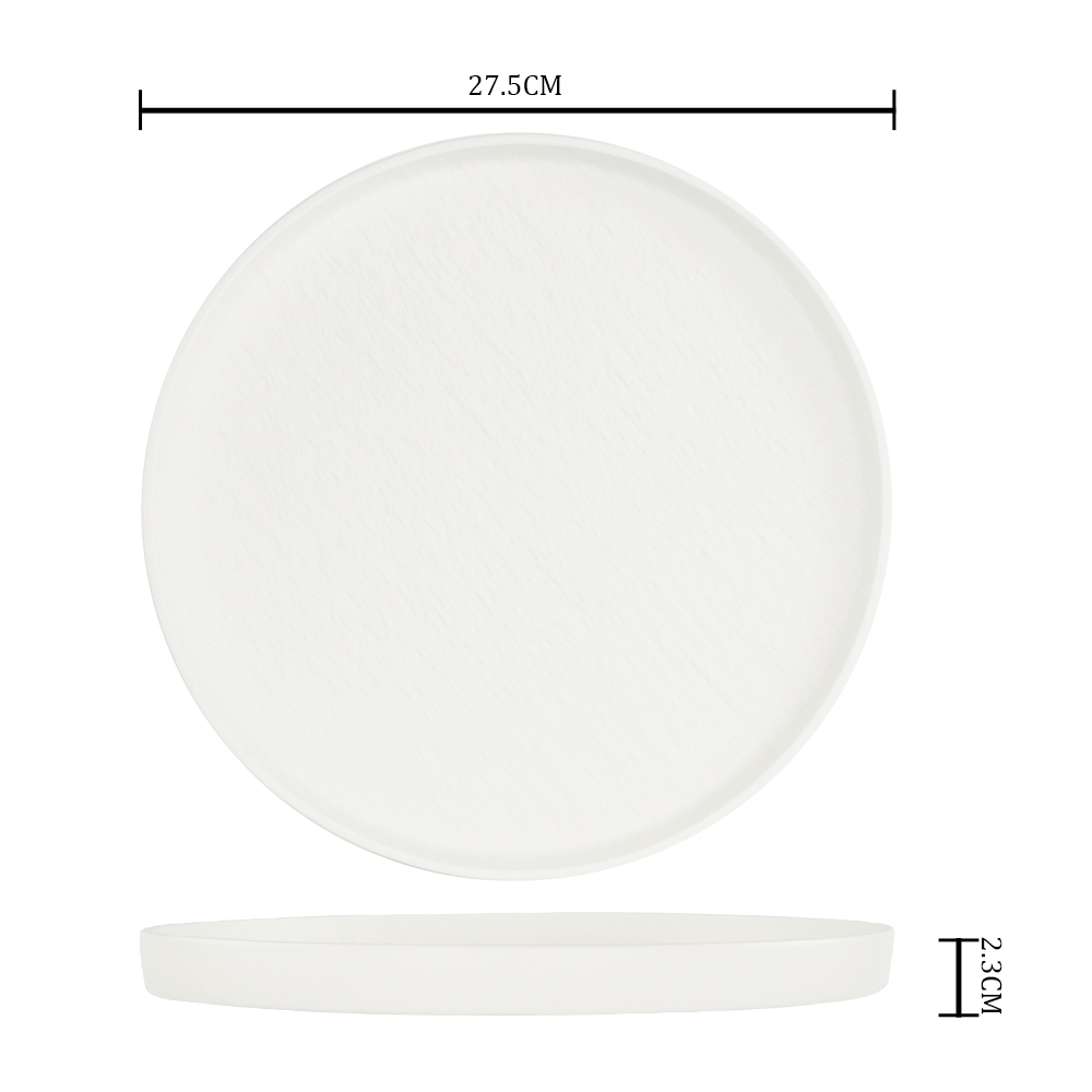 Material din porțelan farfurie de restaurant de 10 inch, sigură pentru micro-unde, se poate spăla în vase