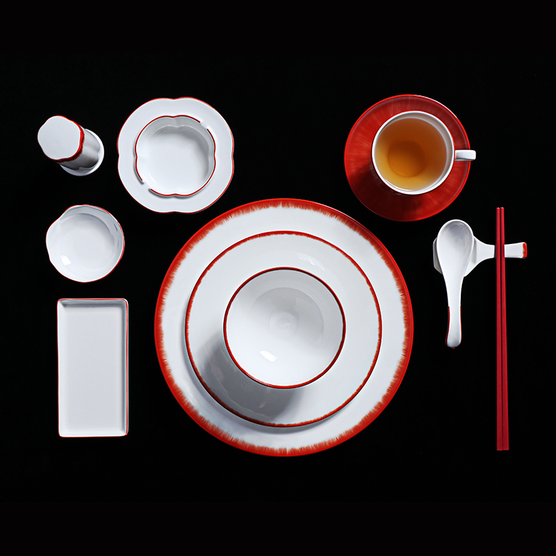 Set complet chinezesc BILY Set de veselă Bone China pentru restaurantul hotelului 