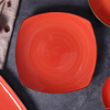 Farfurie rotundă neregulată cu vase cu compartiment pentru scufundare