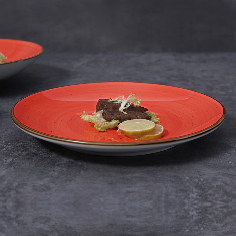 Farfurie rotunda din portelan Farfurie Coupe de 12 inch pentru restaurant