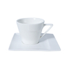 Set de cești de cafea din porțelan alb farfurioară din ceramică de 5 oz