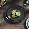  Set de gresie de înaltă calitate farfurie creativă neregulată coreeană japoneză care servește farfurii ceramice din porțelan gri închis negru