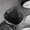 ROLLIN PORCELAN 16 buc Set de cină din gresie neregulată - Farfurie plată pătrată, farfurie laterală, castron, cană 