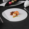Farfurie mata din portelan in forma rotunda neregulata Farfurie din ceramica pentru restaurant