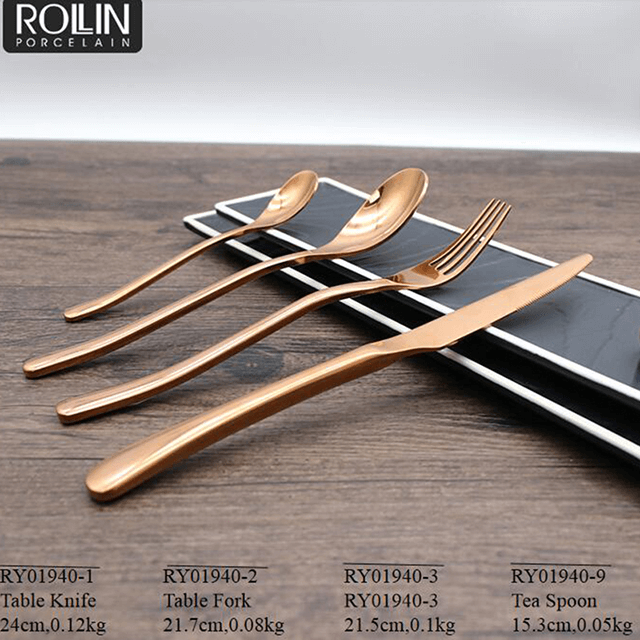 Restaurant Tacâmuri Tacâmuri Tacâmuri din oțel inoxidabil 304 auriu 