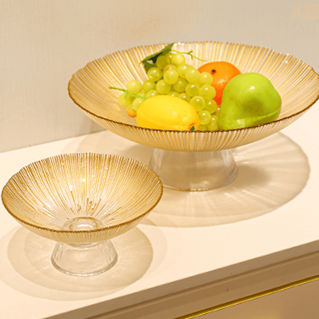 Farfurie împărțită din sticlă Sufragerie Bomboane Verde OEM Personalizat Ambalare Divizor Desert Bomboane Pahare Farfuri