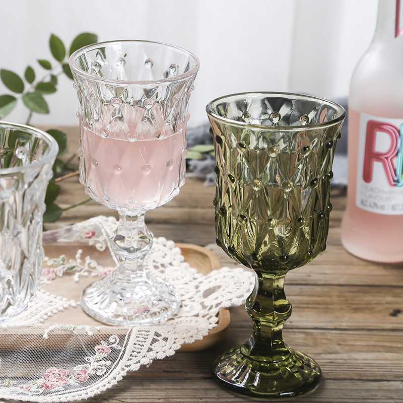 Pahare de bar Restaurant acasă Set cadou 7,5 oz Pahare colorate alb verde pentru vin