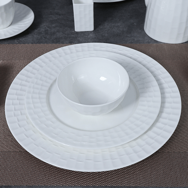 Hotel Ware Farfuri Set Vase de cina Set alb cina Set de tacamuri Bone China