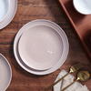 Veselă de masă din porțelan roz, design nou, farfurie cu ridicata, set de farfurii de nuntă, set de masă rotund de 12 inch, veselă