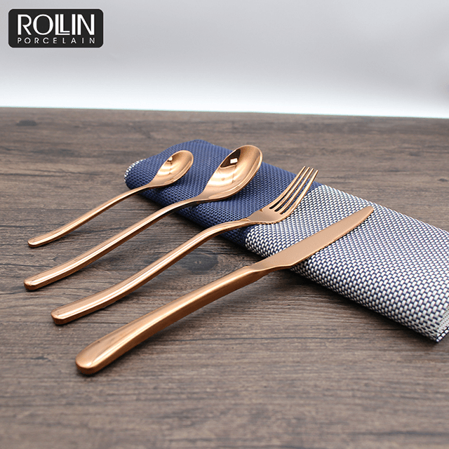 Restaurant Tacâmuri Tacâmuri Tacâmuri din oțel inoxidabil 304 auriu 