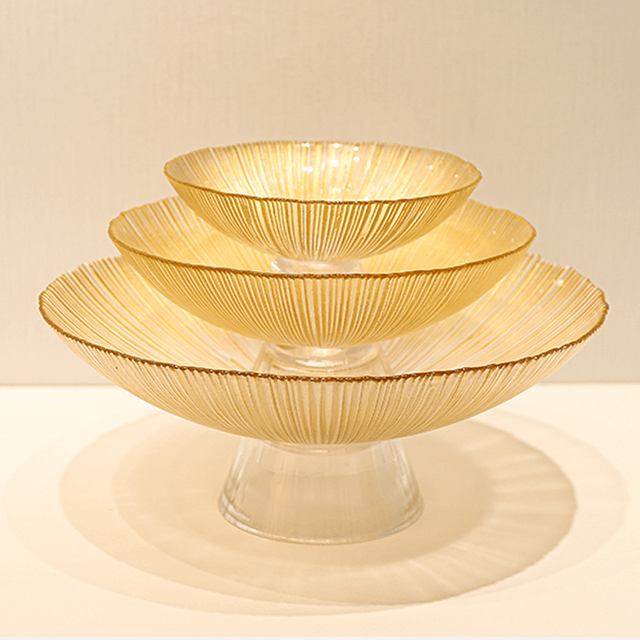 Farfurie împărțită din sticlă Sufragerie Bomboane Verde OEM Personalizat Ambalare Divizor Desert Bomboane Pahare Farfuri