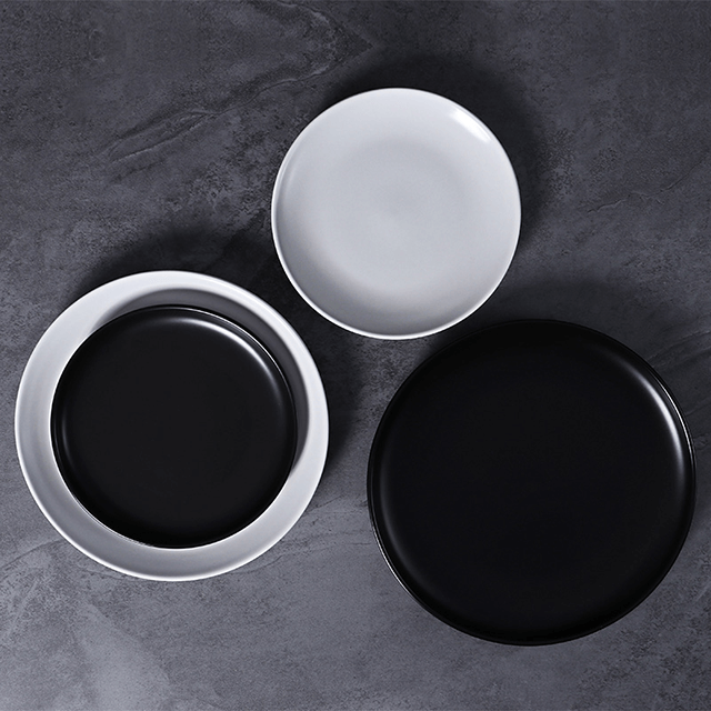 Farfurii de intrare Personalizate pentru cină Farfurie pentru desert rotunde italiene Cele mai bune farfurii din porțelan alb pentru restaurante Închiriere de tacamuri pentru petreceri