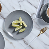 Farfurii și boluri gri adânci Set de sufragerie Modern din porțelan Ceașă de cafea Veselă Restaurant Cina Farfurie de lux Ceramica