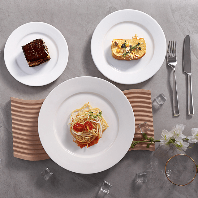 Farfurii pentru aperitive pentru petreceri, personalizate, albe, farfurie din porțelan pentru restaurante, hotel