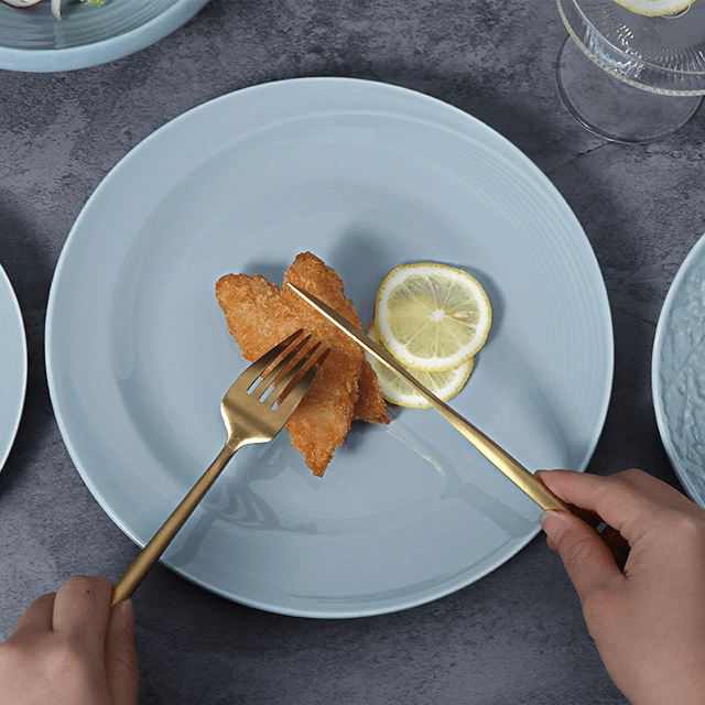 Seturi de farfurii nordice Set de cină de lux Set de veselă din ceramică Farfurii Set de bol și farfurii din ceramică