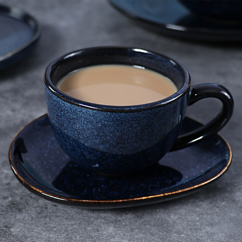 Farfurie din ceramică Porțelan Ustensile de bucătărie din ceramică Deep Blue Western Vase de serviciu Matt Veselă Set bol de orez