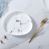 Set de vase din porțelan alb și gri, farfurii moderne din ceramică de 8 inch, plită fierbinte pentru seturi de cină de hotel.