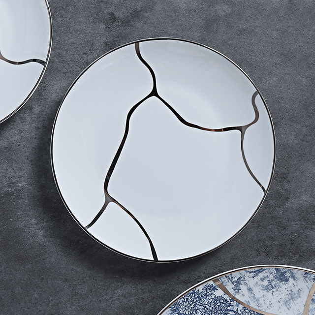 Furnizor de set de cină Blue and White Bone China