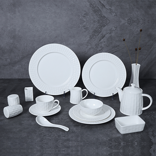 Hotel Ware Farfuri Set Vase de cina Set alb cina Set de tacamuri Bone China