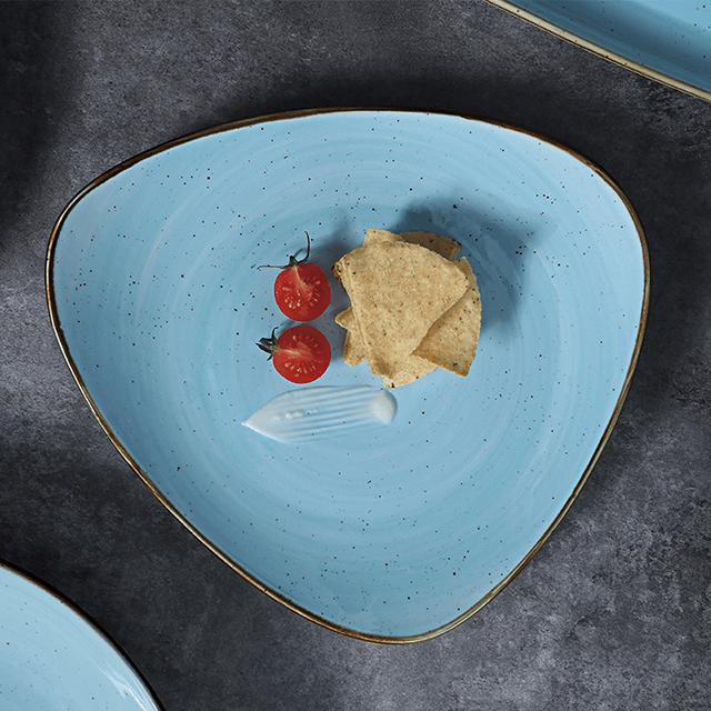 Farfurie de servire din gresie Rollin Farfurii rotunde din portelan Restaurant cu fripturi