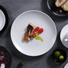Material durabil din porțelan Placă ceramică standard de culoare albă pentru restaurante și hoteluri