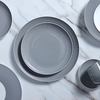 Farfurii și boluri gri adânci Set de sufragerie Modern din porțelan Ceașă de cafea Veselă Restaurant Cina Farfurie de lux Ceramica