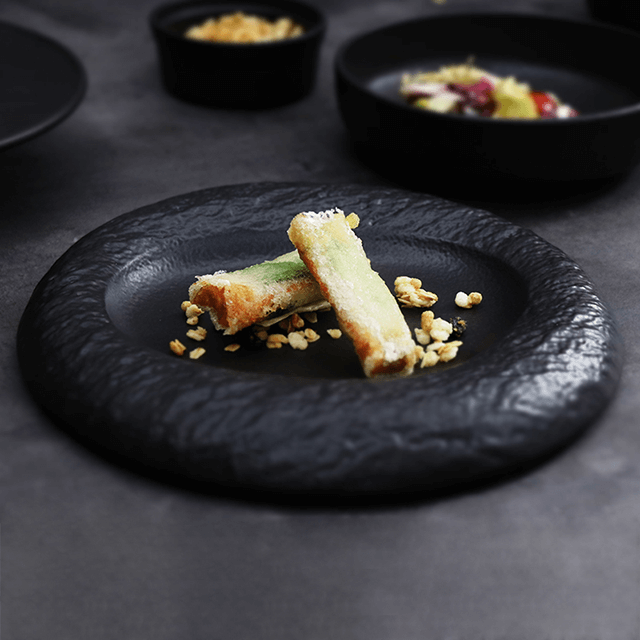 Veselă Neagră Mat Restaurant Japonez Farfurii Antree Seturi Farfuri Negre Veselă