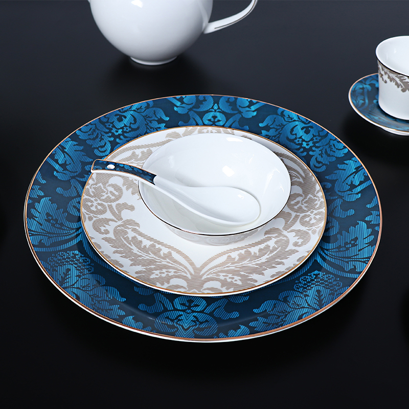 Kazahstan Hotel Dinnerware farfurii de lux Bone China