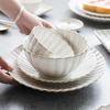 Cina albă Veselă de lux Restaurant Veselă de masă Seturi de farfurii Veselă de masă din ceramică albă Set de veselă din ceramică