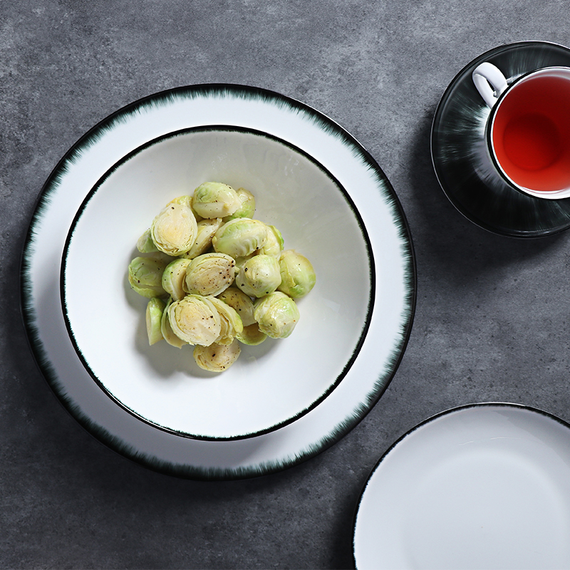 Set de cină minimalist din porțelan fin set de farfurii de restaurant