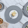 Farfurii și boluri gri adânci Set de sufragerie Modern din porțelan Ceașă de cafea Veselă Restaurant Cina Farfurie de lux Ceramica