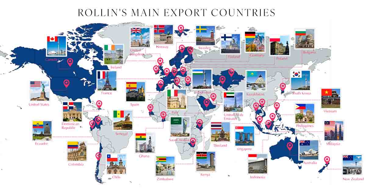 ROLLINS Principalele țări de export